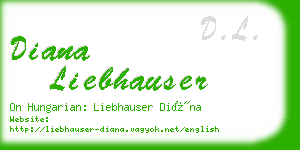 diana liebhauser business card